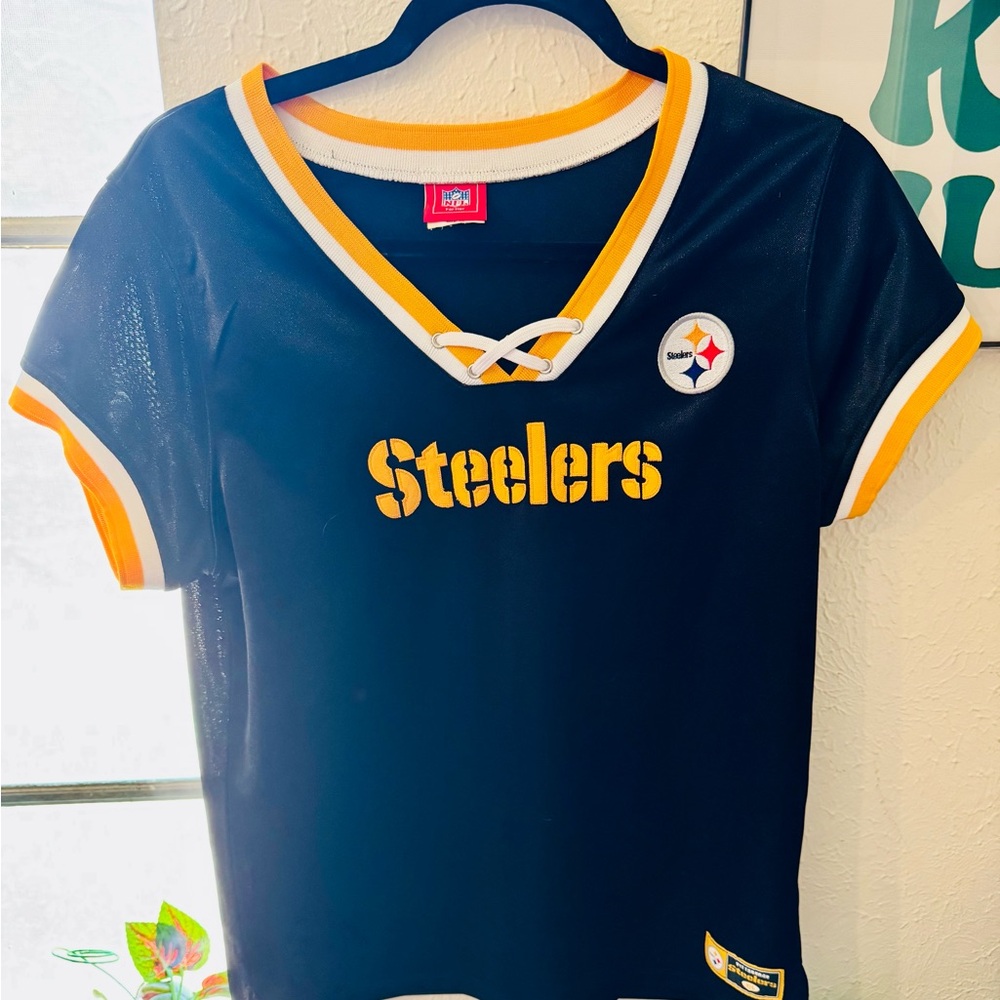 Pittsburgh Steelers Women’s Iconic Athena short sleeve jersey 🖤💛